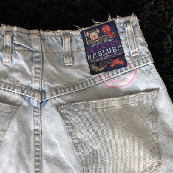 Custom painted smile jeans size 9 - Picture 5 of 10